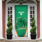 Custom Ivory Coast Football Door Cover 2026 Cote d'Ivoire Les Elephants Green Version - African Pride