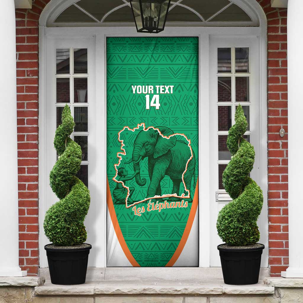 Custom Ivory Coast Football Door Cover 2026 Cote d'Ivoire Les Elephants Green Version - African Pride