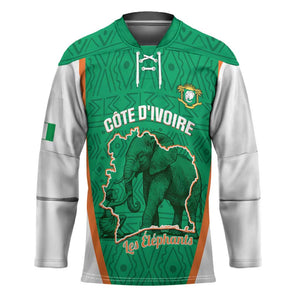 Custom Ivory Coast Football Hockey Jersey 2026 Cote d'Ivoire Les Elephants Green Version - African Pride