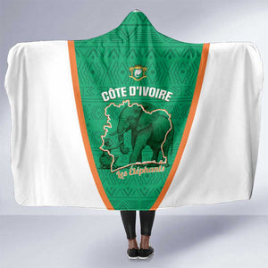 Ivory Coast Football Hooded Blanket 2026 Cote d'Ivoire Les Elephants Green Version - African Pride