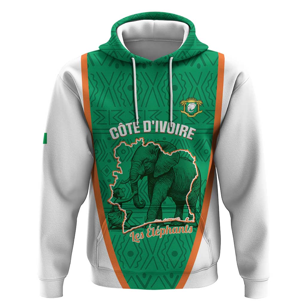 Custom Ivory Coast Football Hoodie 2026 Cote d'Ivoire Les Elephants Green Version - African Pride