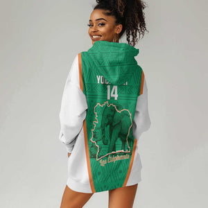 Custom Ivory Coast Football Hoodie Dress 2026 Cote d'Ivoire Les Elephants Green Version - African Pride