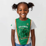 Custom Ivory Coast Football Kid T shirt 2026 Cote d'Ivoire Les Elephants Green Version LT14