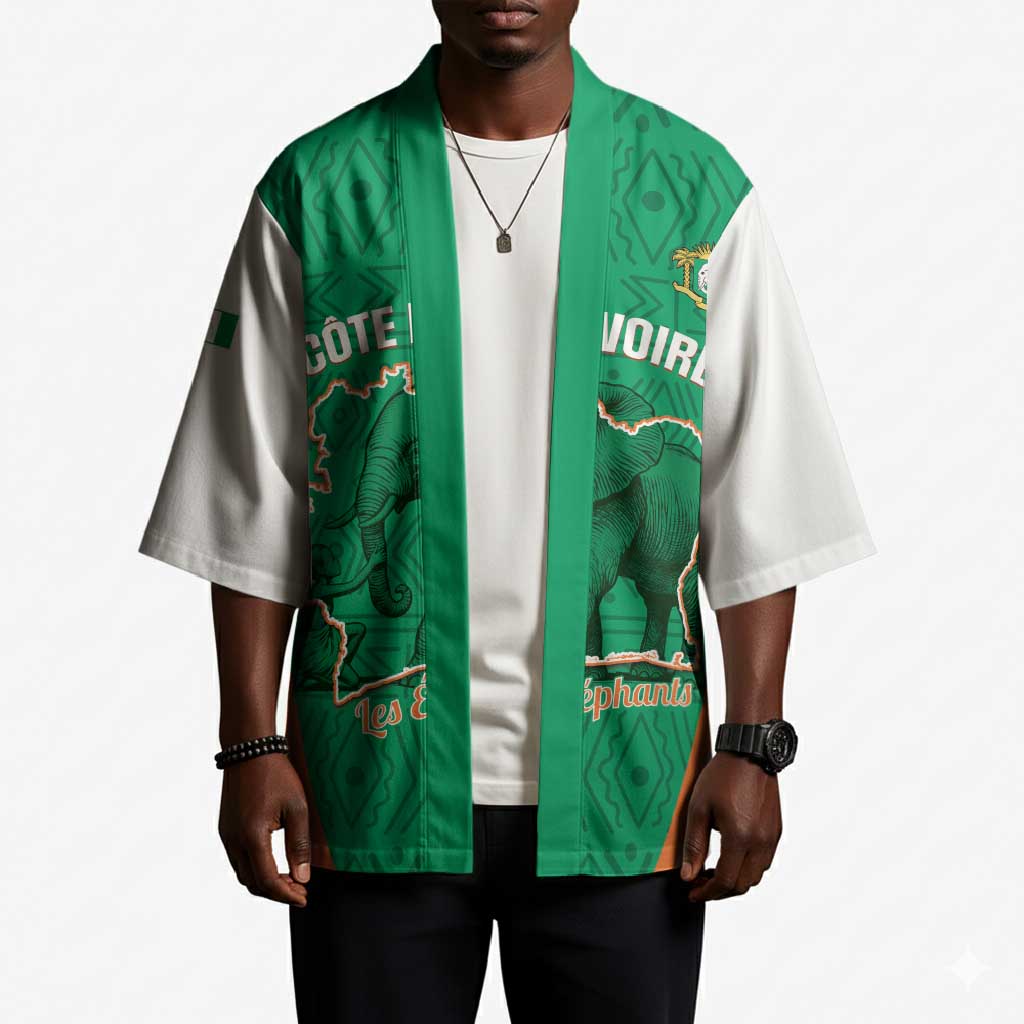 Custom Ivory Coast Football Kimono 2026 Cote d'Ivoire Les Elephants Green Version - African Pride