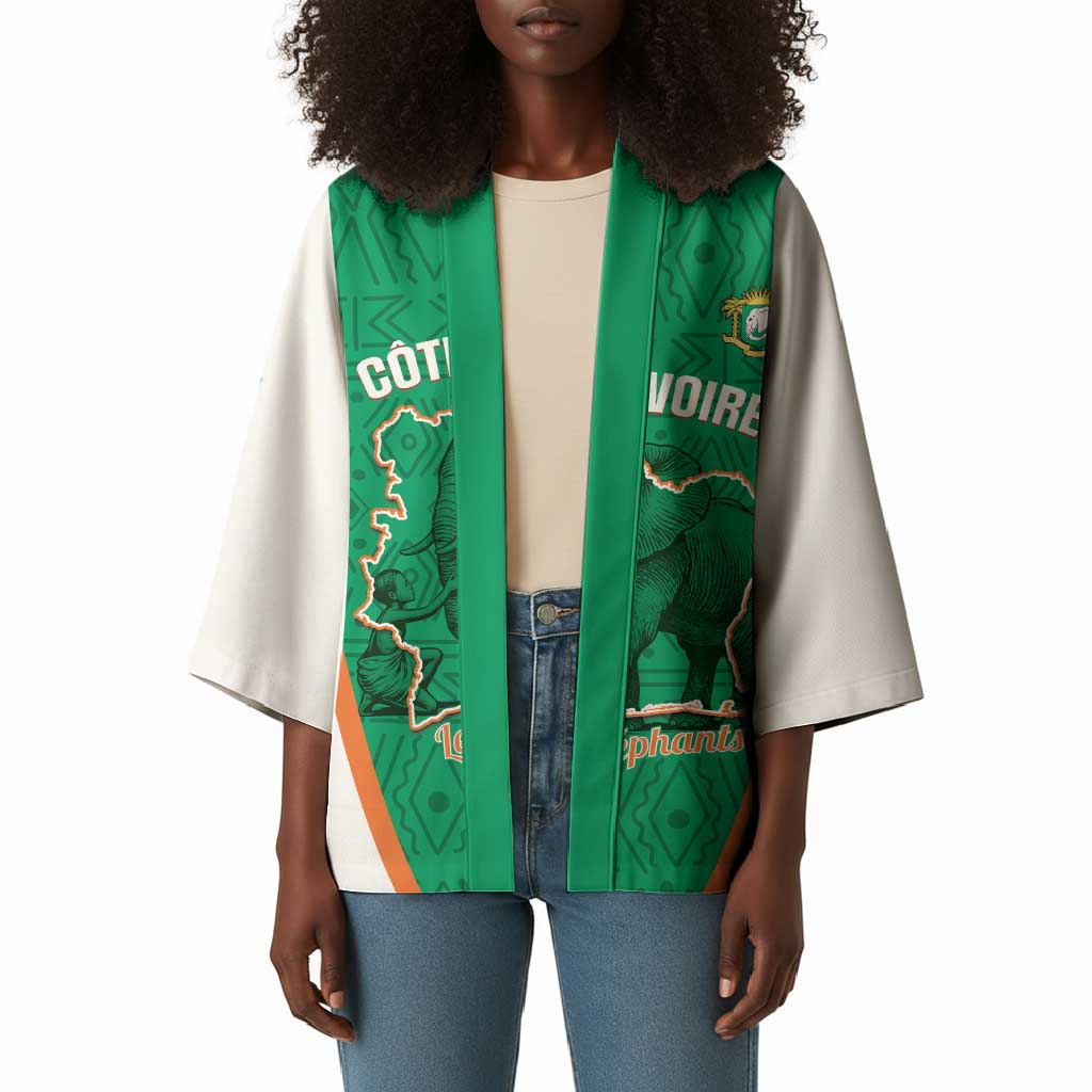 Custom Ivory Coast Football Kimono 2026 Cote d'Ivoire Les Elephants Green Version - African Pride
