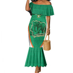 Custom Ivory Coast Football Mermaid Dress 2026 Cote d'Ivoire Les Elephants Green Version LT14