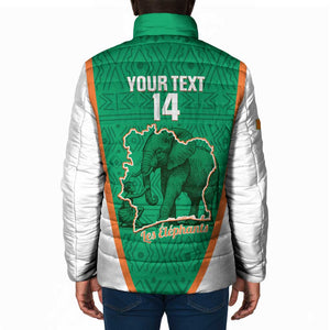 Custom Ivory Coast Football Padded Jacket 2026 Cote d'Ivoire Les Elephants Green Version - African Pride