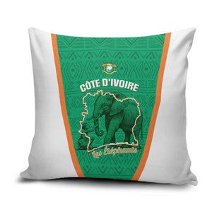 Ivory Coast Football Pillow Cover 2026 Cote d'Ivoire Les Elephants Green Version - African Pride