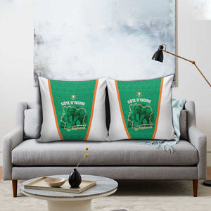 Ivory Coast Football Pillow Cover 2026 Cote d'Ivoire Les Elephants Green Version - African Pride