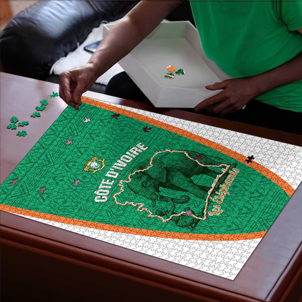 Ivory Coast Football Puzzle 2026 Cote d'Ivoire Les Elephants Green Version - African Pride