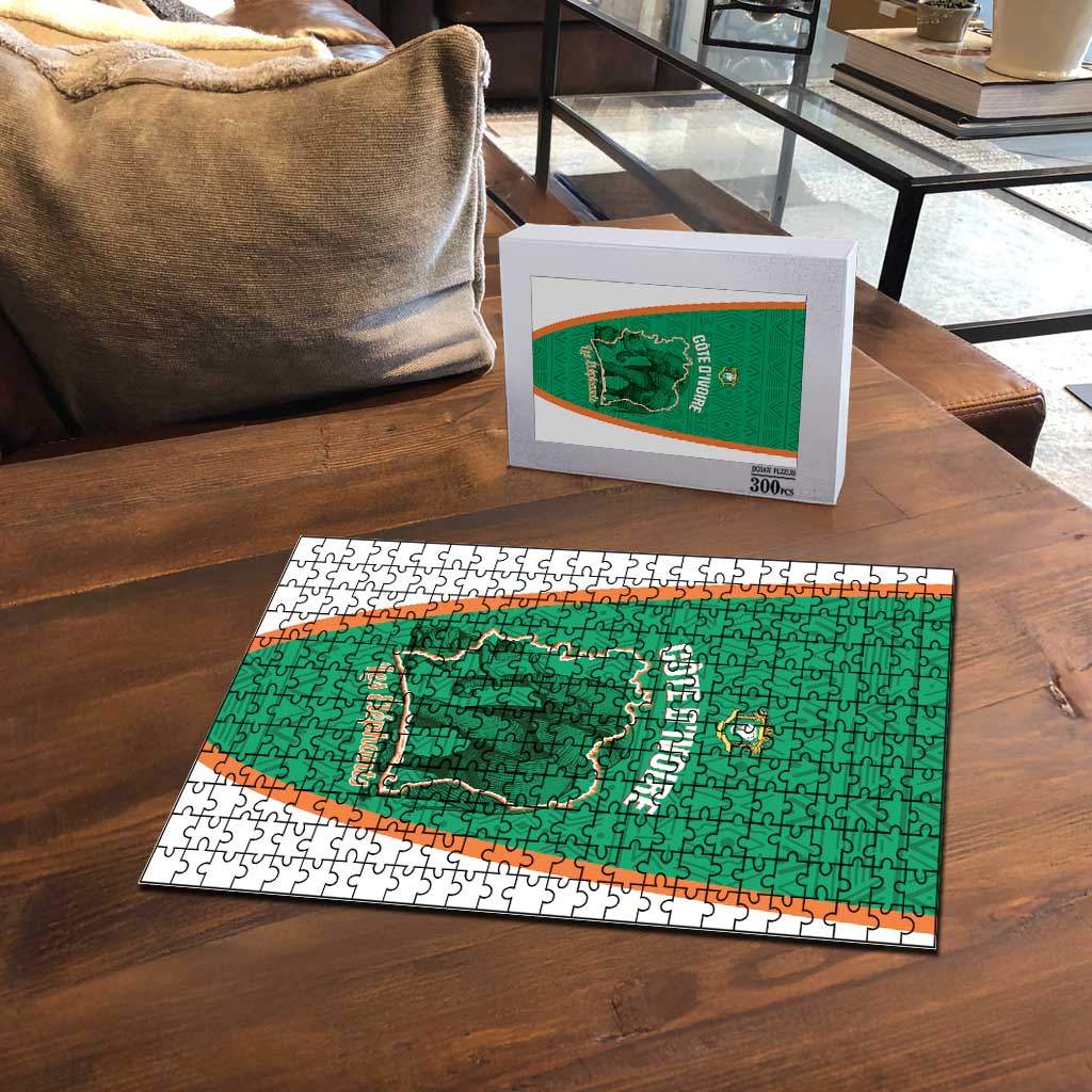 Ivory Coast Football Puzzle 2026 Cote d'Ivoire Les Elephants Green Version - African Pride