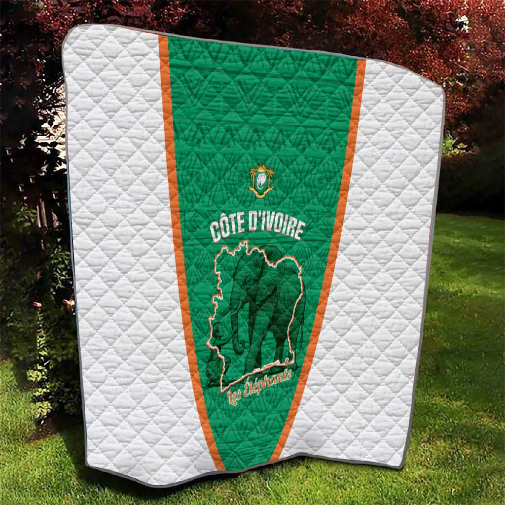 Ivory Coast Football Quilt 2026 Cote d'Ivoire Les Elephants Green Version - African Pride