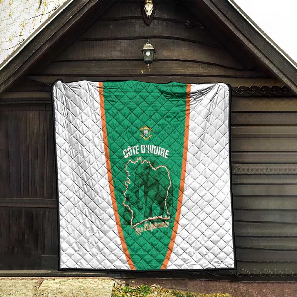 Ivory Coast Football Quilt 2026 Cote d'Ivoire Les Elephants Green Version - African Pride