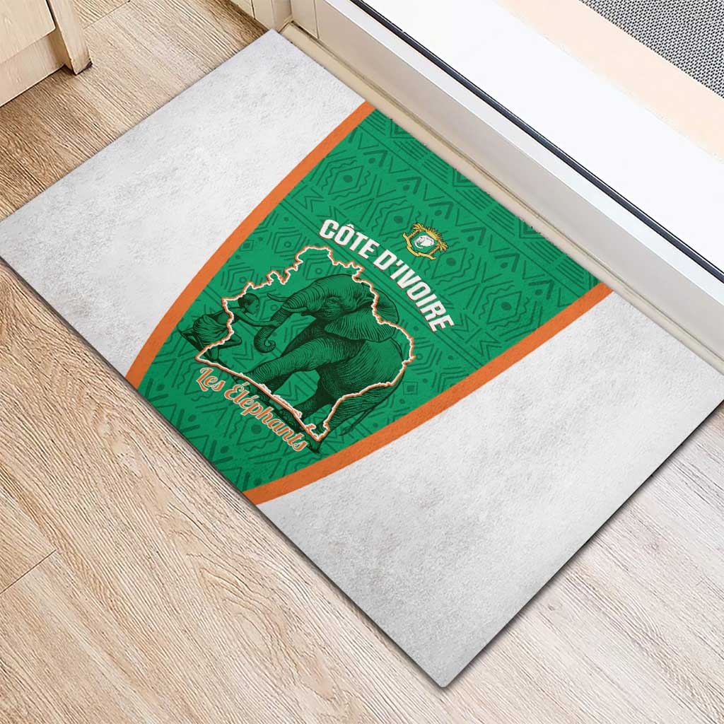 Ivory Coast Football Rubber Doormat 2026 Cote d'Ivoire Les Elephants Green Version - African Pride