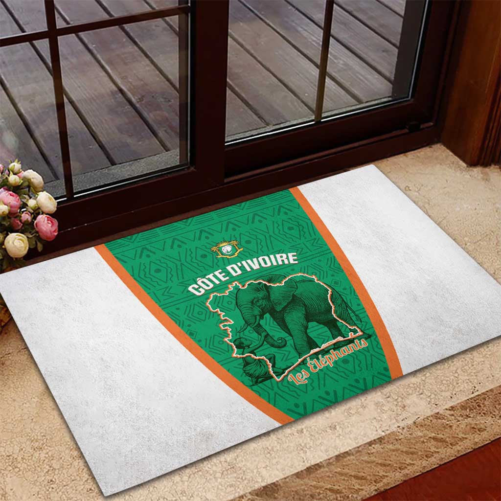 Ivory Coast Football Rubber Doormat 2026 Cote d'Ivoire Les Elephants Green Version - African Pride