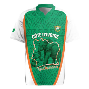 Custom Ivory Coast Football Rugby Jersey 2026 Cote d'Ivoire Les Elephants Green Version LT14