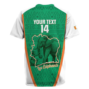 Custom Ivory Coast Football Rugby Jersey 2026 Cote d'Ivoire Les Elephants Green Version LT14