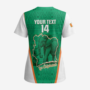 Custom Ivory Coast Football Scrub Top 2026 Cote d'Ivoire Les Elephants Green Version - African Pride