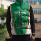 Custom Ivory Coast Football Sleeveless Puffer Jacket 2026 Cote d'Ivoire Les Elephants Green Version - African Pride