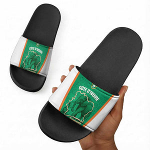 Ivory Coast Football Slide Sandals 2026 Cote d'Ivoire Les Elephants Green Version - African Pride