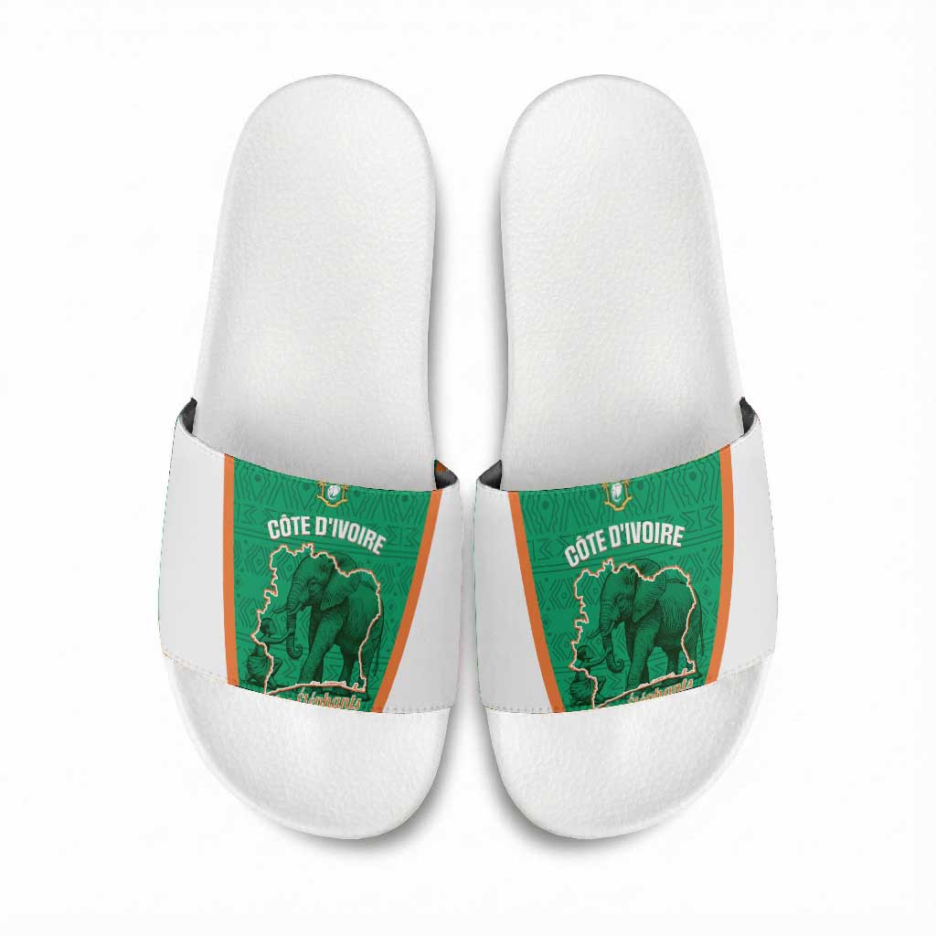 Ivory Coast Football Slide Sandals 2026 Cote d'Ivoire Les Elephants Green Version - African Pride