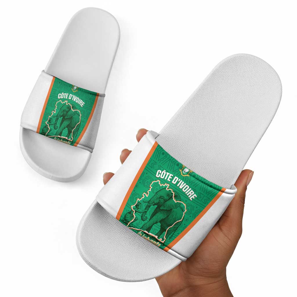 Ivory Coast Football Slide Sandals 2026 Cote d'Ivoire Les Elephants Green Version - African Pride