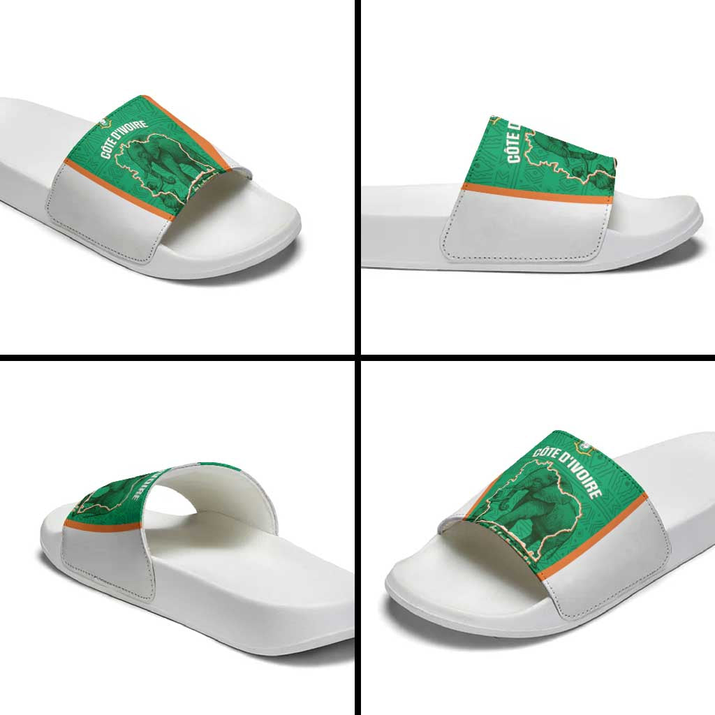 Ivory Coast Football Slide Sandals 2026 Cote d'Ivoire Les Elephants Green Version - African Pride