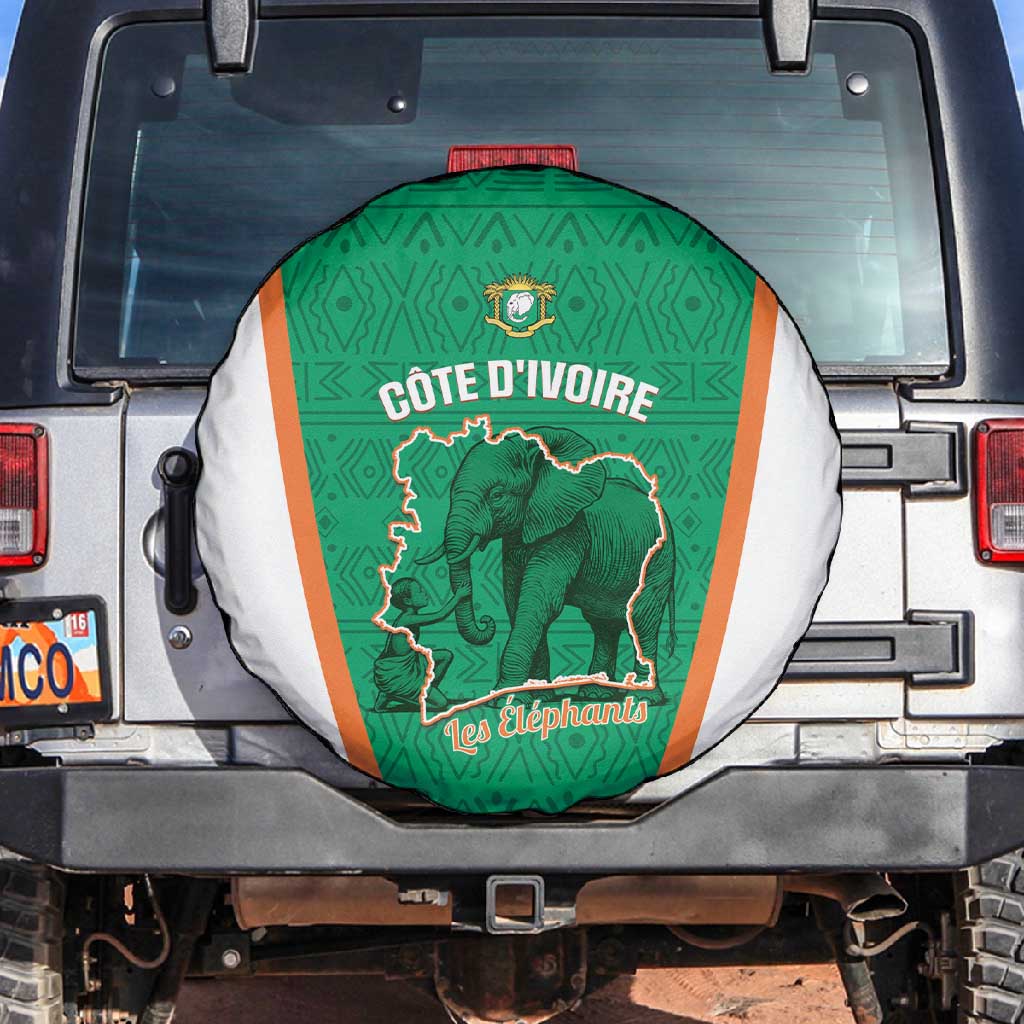 Ivory Coast Football Spare Tire Cover 2026 Cote d'Ivoire Les Elephants Green Version - African Pride