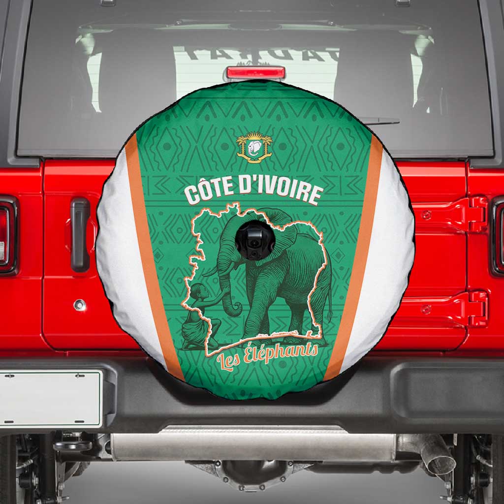 Ivory Coast Football Spare Tire Cover 2026 Cote d'Ivoire Les Elephants Green Version - African Pride