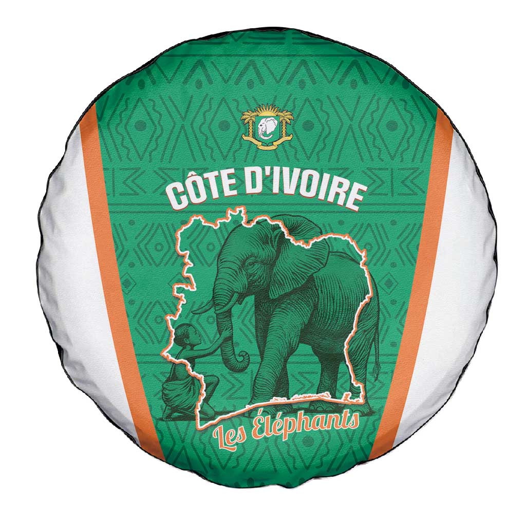 Ivory Coast Football Spare Tire Cover 2026 Cote d'Ivoire Les Elephants Green Version - African Pride