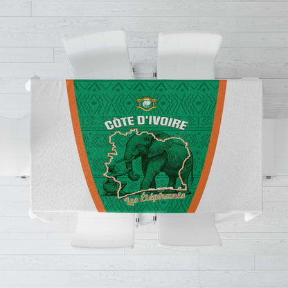 Ivory Coast Football Tablecloth 2026 Cote d'Ivoire Les Elephants Green Version - African Pride