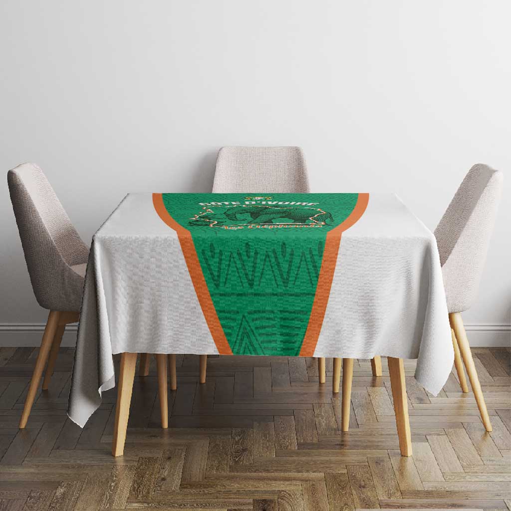 Ivory Coast Football Tablecloth 2026 Cote d'Ivoire Les Elephants Green Version - African Pride