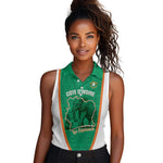 Custom Ivory Coast Football Women Sleeveless Polo Shirt 2026 Cote d'Ivoire Les Elephants Green Version - African Pride