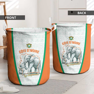 Ivory Coast Football Laundry Basket 2026 Cote d'Ivoire Les Elephants White Version - African Pride