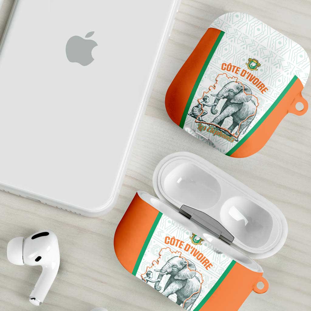 Ivory Coast Football AirPods Case 2026 Cote d'Ivoire Les Elephants White Version - African Pride
