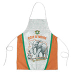 Ivory Coast Football Apron 2026 Cote d'Ivoire Les Elephants White Version - African Pride