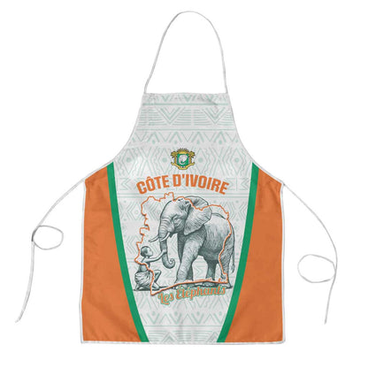 Ivory Coast Football Apron 2026 Cote d'Ivoire Les Elephants White Version - African Pride
