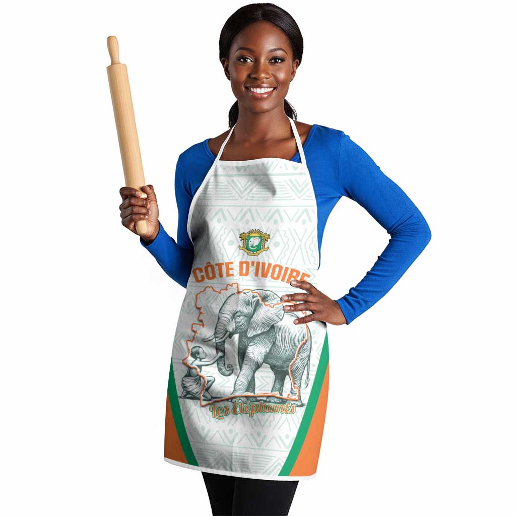 Ivory Coast Football Apron 2026 Cote d'Ivoire Les Elephants White Version - African Pride