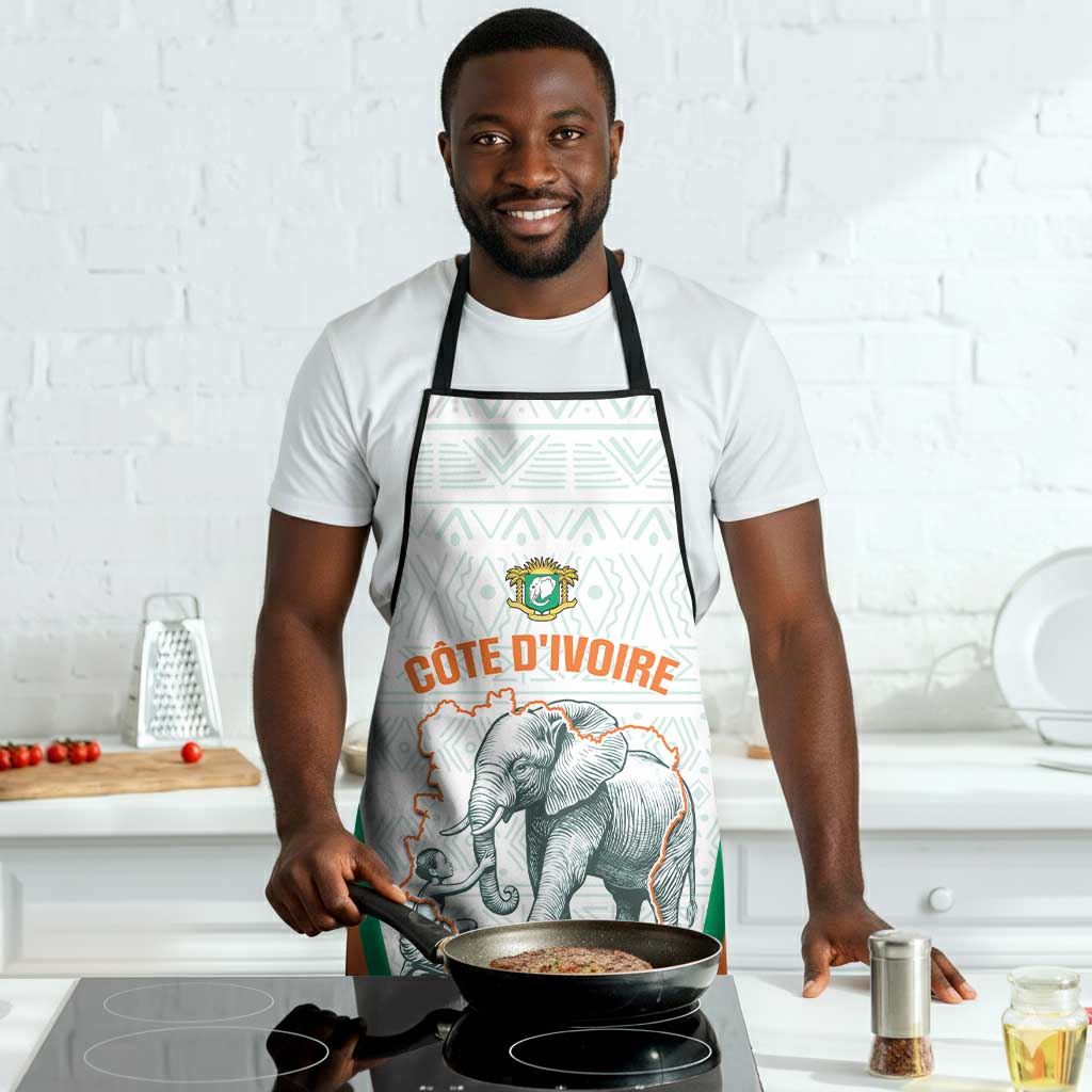 Ivory Coast Football Apron 2026 Cote d'Ivoire Les Elephants White Version - African Pride