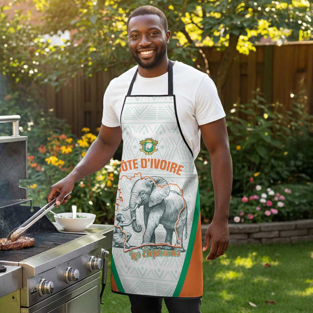 Ivory Coast Football Apron 2026 Cote d'Ivoire Les Elephants White Version - African Pride