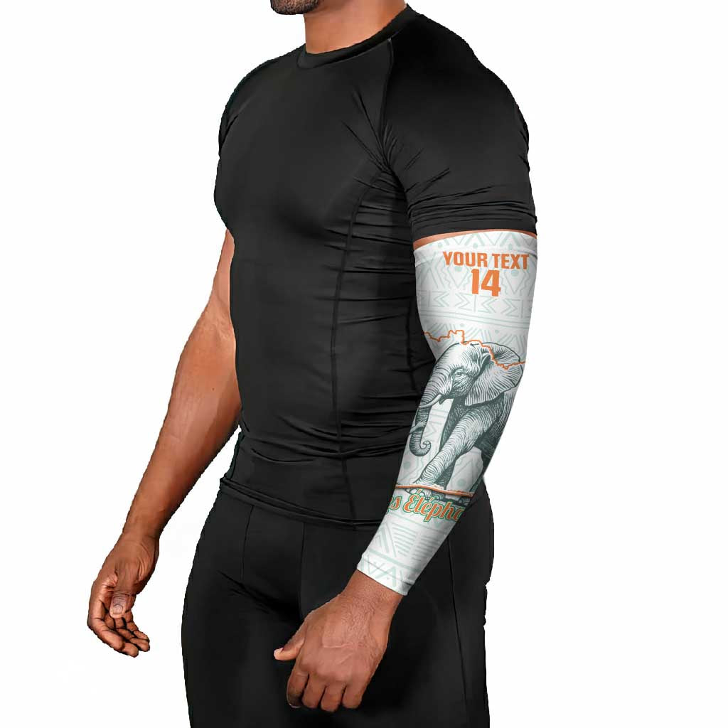 Custom Ivory Coast Football Arm Sleeves 2026 Cote d'Ivoire Les Elephants White Version - African Pride