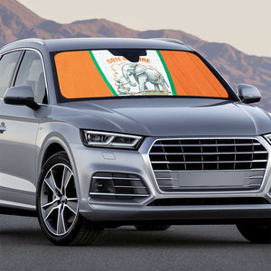 Ivory Coast Football Auto Sun Shade 2026 Cote d'Ivoire Les Elephants White Version - African Pride