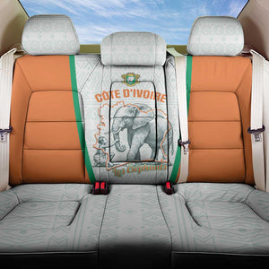 Ivory Coast Football Back Car Seat Cover 2026 Cote d'Ivoire Les Elephants White Version - African Pride