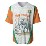 Custom Ivory Coast Football Baseball Jersey 2026 Cote d'Ivoire Les Elephants White Version LT14