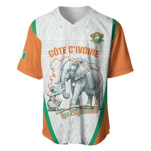 Custom Ivory Coast Football Baseball Jersey 2026 Cote d'Ivoire Les Elephants White Version LT14