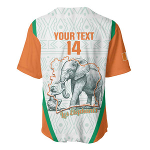 Custom Ivory Coast Football Baseball Jersey 2026 Cote d'Ivoire Les Elephants White Version LT14