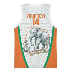 Custom Ivory Coast Football Basketball Jersey 2026 Cote d'Ivoire Les Elephants White Version - African Pride