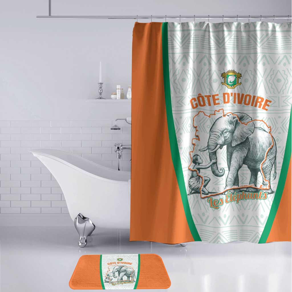 Ivory Coast Football Bathroom Set 2026 Cote d'Ivoire Les Elephants White Version - African Pride