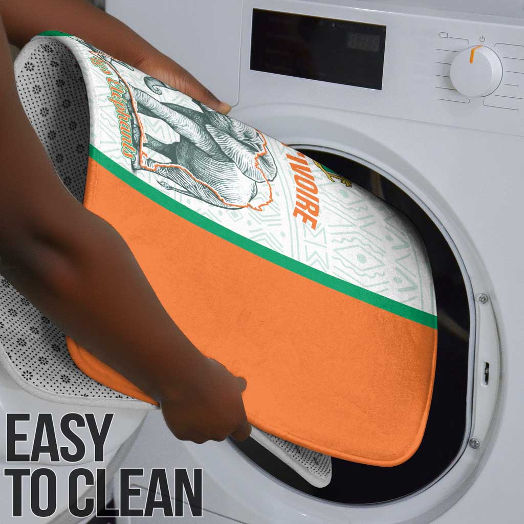 Ivory Coast Football Bathroom Set 2026 Cote d'Ivoire Les Elephants White Version - African Pride