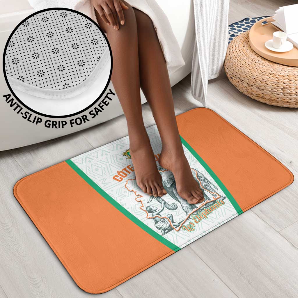 Ivory Coast Football Bathroom Set 2026 Cote d'Ivoire Les Elephants White Version - African Pride